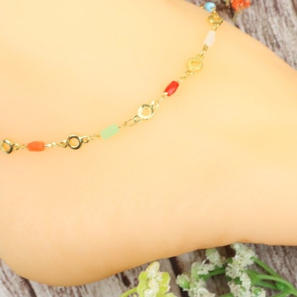 Dainty Anklet for Women – Elegant Everyday Jewelry & Perfect Gift | MLCRC1931 - Picture 3 of 10